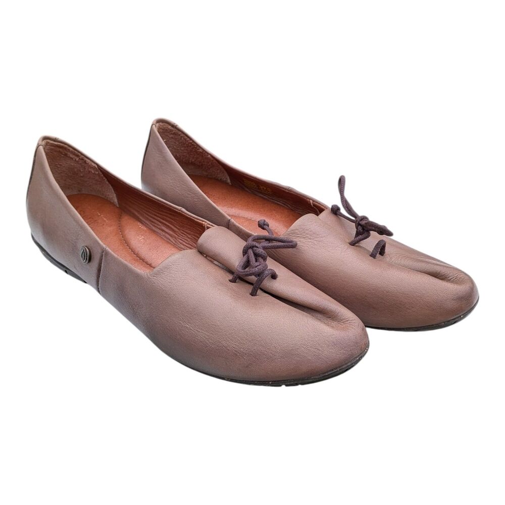Sergio Tomani Tuka Size 8.5 Womens Brown Leather Slip-On Shoe Loafer Minimalist